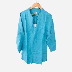 HiHo Ladies Bananakeet Long Sleeve Linen Dress in Capri NWT Size M